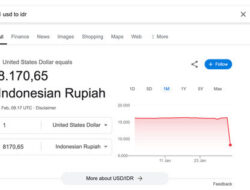 Penjelasan Google Soal Harga Dolar Turun Jadi Rp 8.170