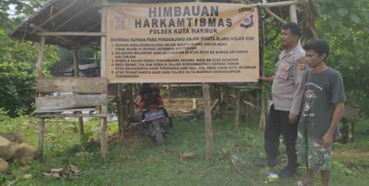 Polsek Kuta Makmur Pasang Spanduk Himbauan di Lokasi Wisata Pemandian Air Terjun Blang Kolam 1 IMG 20221229 170310 11zon