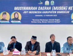 Jaringan Sekolah Islam Terpadu Kabupaten Simeulue Gelar Musda Ke II