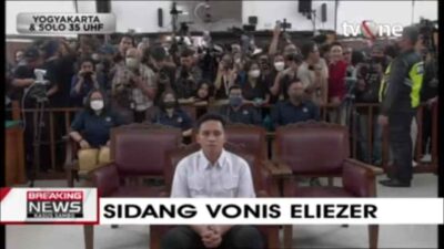 Majelis Hakim Vonis Richard Eliezer 1,6 Tahun Penjara