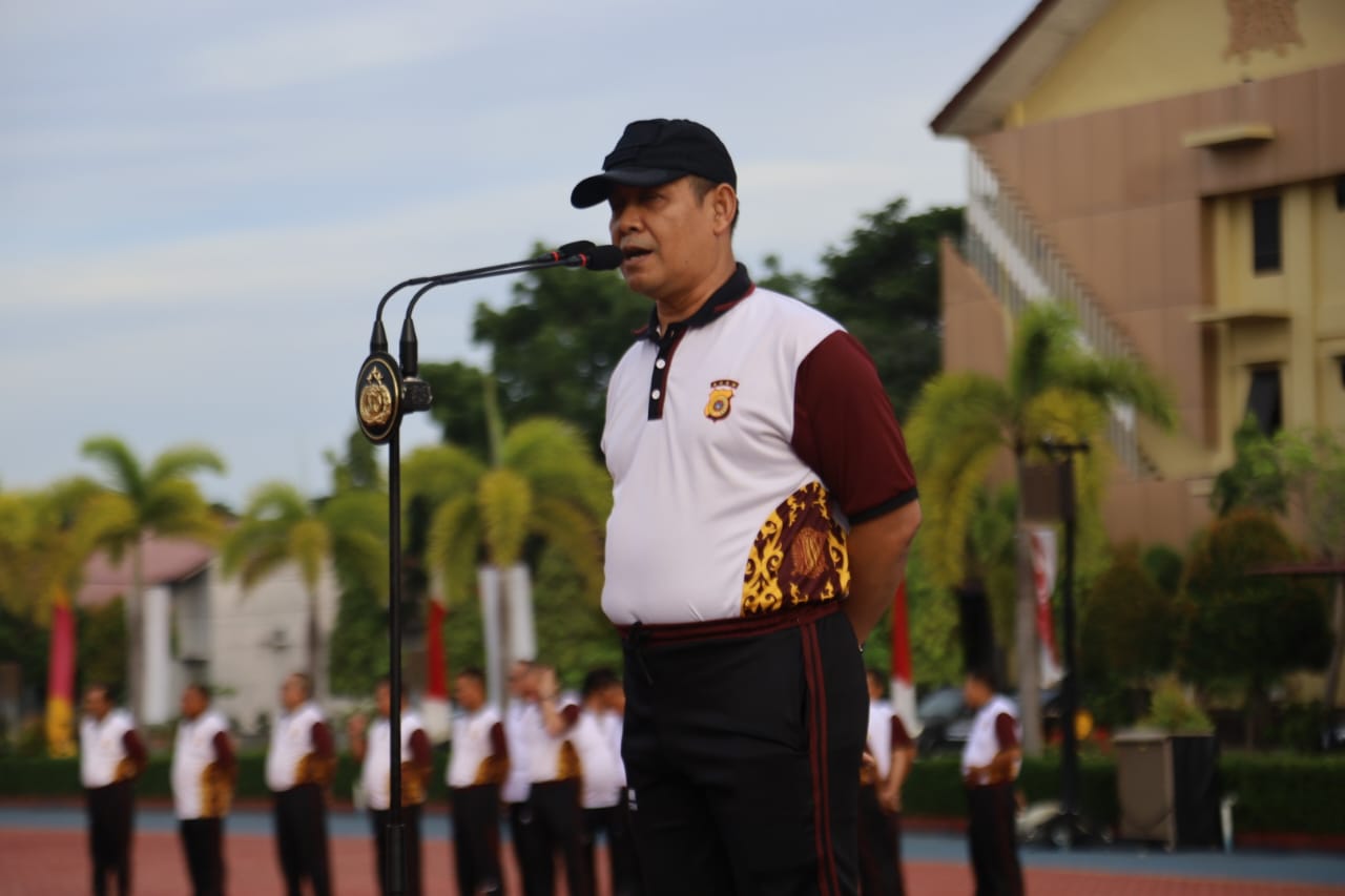 Personel Polda Aceh Gelar Senam Jantung Sehat 1 personel