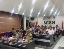 Irwasda Polda Aceh Ikuti Anev Situasi Kamtibmas dan Posko Presisi