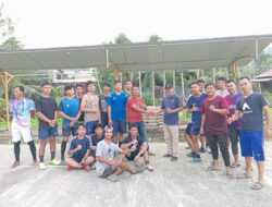 ADC Bantu Pelebaran Lapangan Bola Voli di Desa Suka Jaya