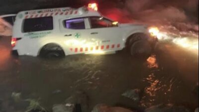 Gagal Naik Tanjakan, Ambulans Bawa Pasien Hamil Terjun ke Sungai di Pidie