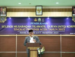 Sekda Buka Seleksi MTQ Korpri Tingkat Provinsi Aceh 2023