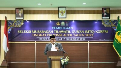 Sekda Buka Seleksi MTQ Korpri Tingkat Provinsi Aceh 2023