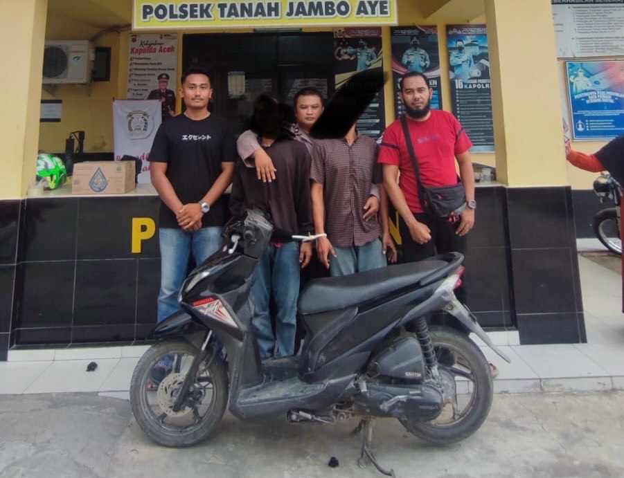 Polisi Ringkus Dua Pencuri Sepeda Motor di Aceh Utara 1 polisi