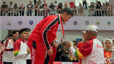 Anggota Polisi Lhokseumawe Sumbang Medali Perak untuk Aceh