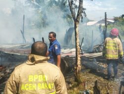 Satu Rumah Warga Ludes Terbakar di Aceh Barat