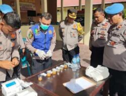 Cek Kepatuhan Tidak Konsumsi Narkoba, Polres Aceh Barat Tes Urine Dadakan