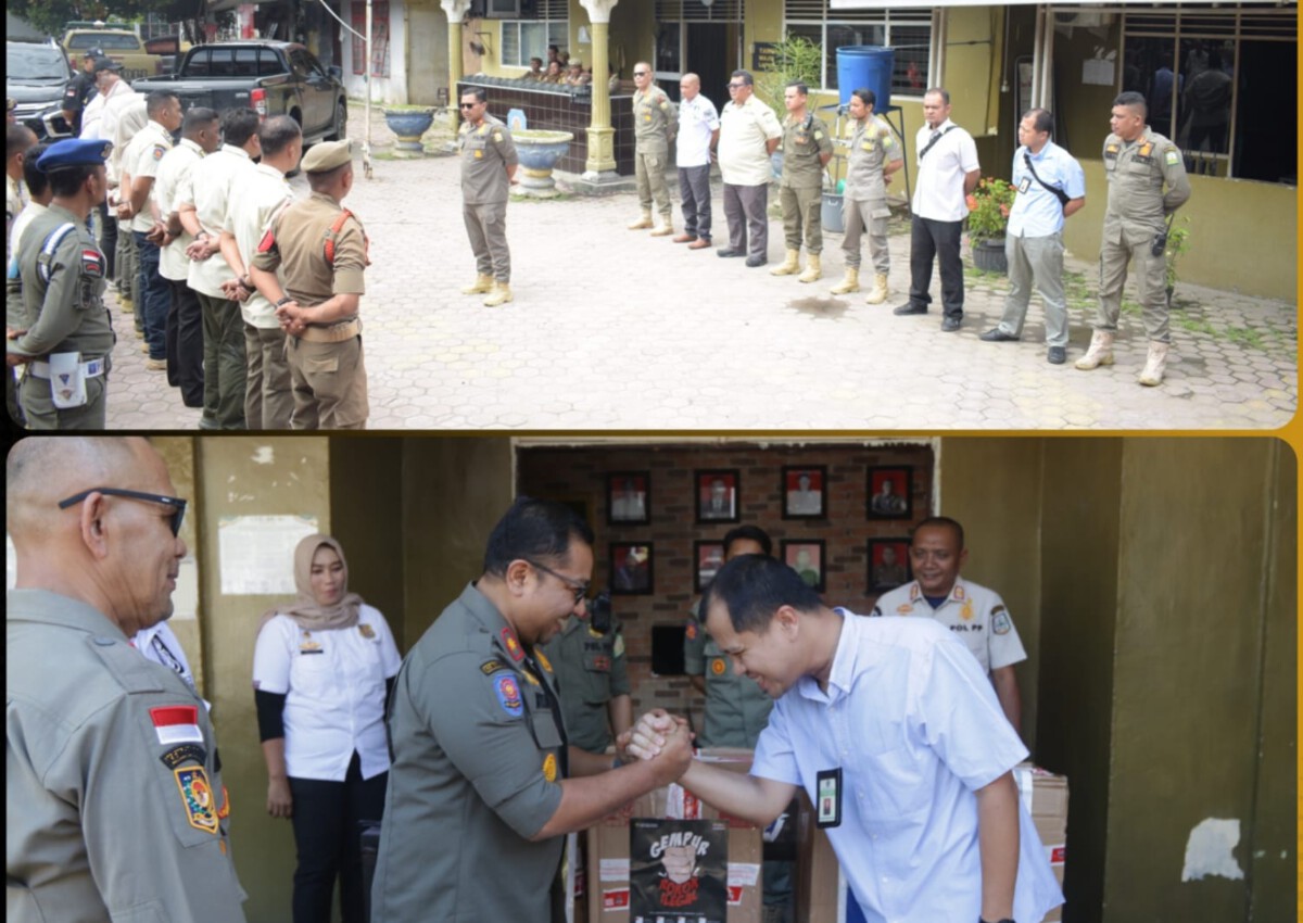 Satpol PP WH Aceh bersama Satpol PP WH Kabupaten Aceh Tenggara dan Kantor Wilayah Bea dan Cukai Aceh menggelar operasi pasar rokok ilegal, Kamis (9/3/2026). (Foto: Ig Satpol PP dan WH Aceh)