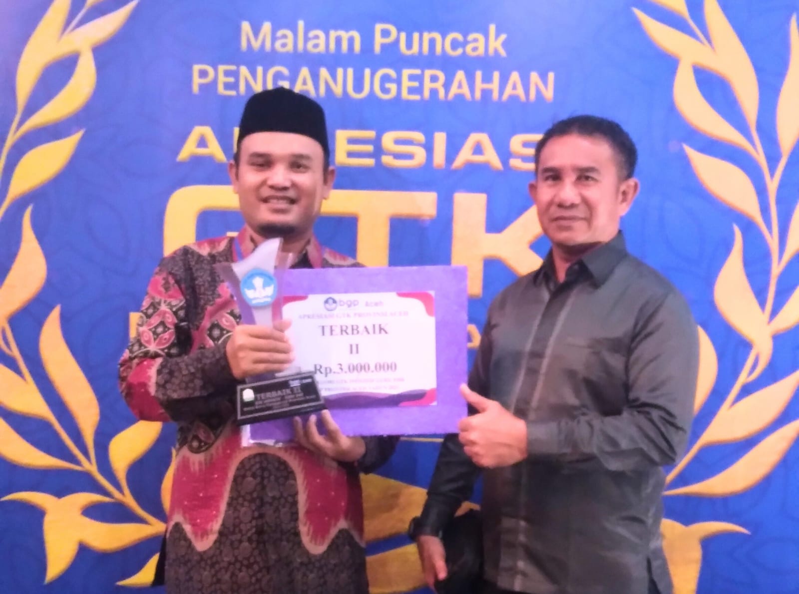 Kepsek Pulau Teupah Terbaik II se-Provinsi Aceh, Apresiasi GTK Dedikatif Kemdikbudristek 1 gtk-2023