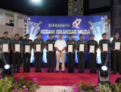 10 Prajurit Terbaik Korem 012/TU Terima Penghargaan Dari Pangdam IM