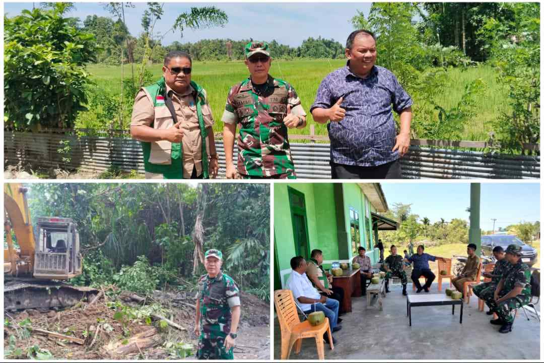 Satgas Swasembada Pangan Kementerian Pertanian (Kementan) RI Wilayah Aceh, Kolonel Inf. Tamimi Hendra Kesuma dari Mabes TNI AD bersama Kepala Balai Perakitan dan Moderenisasi Pertanian (BRMP) Aceh Dr. Rachman Jaya serta Kadis Pertanian Kab Simeulue beserta rombongan meninjau sejumlah lokasi program Optimalisasi Lahan (Oplah) di Kabupaten Simeulue. Rabu (29/10/2025). Foto: ist