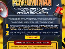 Kanwil Ditjenpas Aceh Ajak Narapidana Lapas Kuala Simpang Kembali Dan Taati Aturan Pasca Evakuasi Bencana