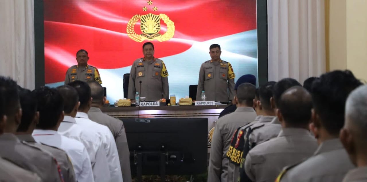 kunjungan kerja kapolda di polres langsa