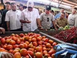 Pj Gubernur Aceh Pantau Stok dan Harga Pangan di Dua Pasar Jelang Lebaran Idul Fitri