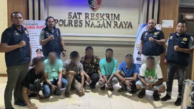 Polres Nagan Raya Gerebek Lokasi Perjudian, Tujuh Pelaku dan Uang Jutaan Rupiah Diamankan
